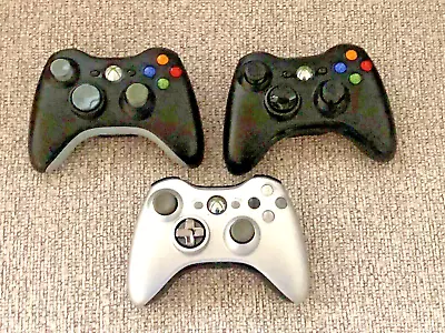 Microsoft Xbox 360 Wireless OEM Controllers - Lot Of 3 Untested (For Parts) • $29.95