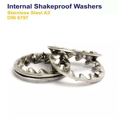 Internal Shakeproof Washers Stainless Steel M2.5 M3 M4 M5 M6 M8 M10 M12 M16 M20 • £2.69