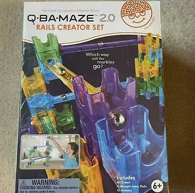 Mindware Q-BA-MAZE 2.0 Rails Creator Set Marble Maze NEW SEALED • $24.99