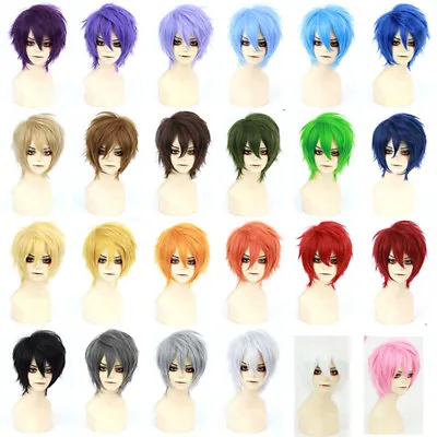 Men Male Short Full Wigs Boys Anime Cosplay Costume Party Synthetic Hair Wig @M • $15.50