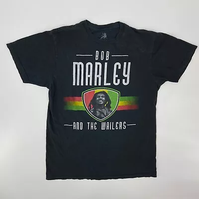 Bob Marley Shirt Mens Large Black Reggae Jamaica Concert Tour Music The Wailers • $3.99