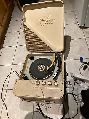 Vintage Portable Magnavox All Transistors Micromatic Record Player! • $75