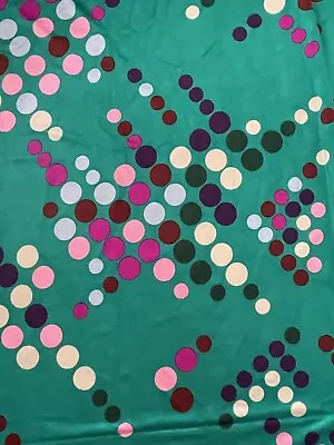 VTG 70s Polka Dot Mod Lycra Bathing Suit Fabric Pink Green 56x90” 2.5 Yds • $30