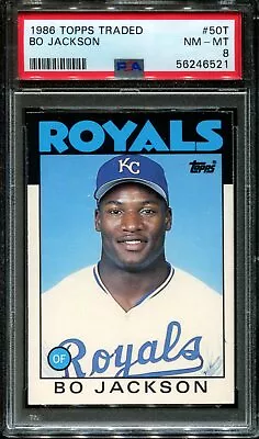 1986 Topps Traded #50t Bo Jackson Rc Royals Psa 8 • $19.59