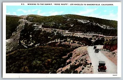 Bakersfield CA - Winding To The Summit - Ridge Route - Vintage Postcard • $7.64