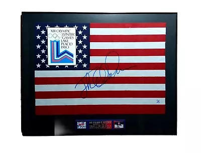 Miracle On Ice Jack O'Callahan Signed 16 X 20 Framed Flag 1980 USA Hockey • 1/1 • $349.99