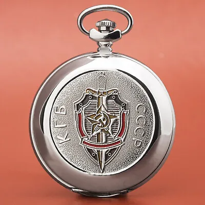 Pocket Watch Molnija 3602 - Kgb USSR Cccp - Russian - Hammer And Sickle Shaped • $86.68