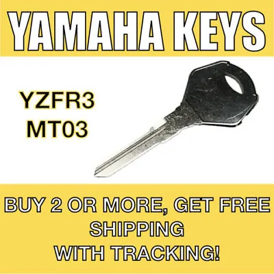 Yamaha YZFR3 / R3 MT03 Motorcycle Keys Made Cut To Code For Key Codes 2251-2500 • $10.49
