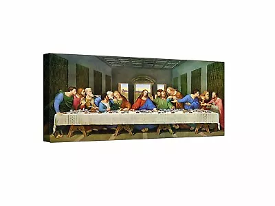 The Last Supper - Decor Large Wall Art Canvas Framed Picture 30x16inch • £29