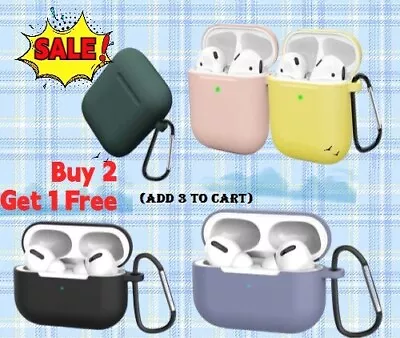 $2.99 • Buy Apple Airpods 1 2 3 Pro Shockproof Silicon Gel Case Cover Wireless Charging