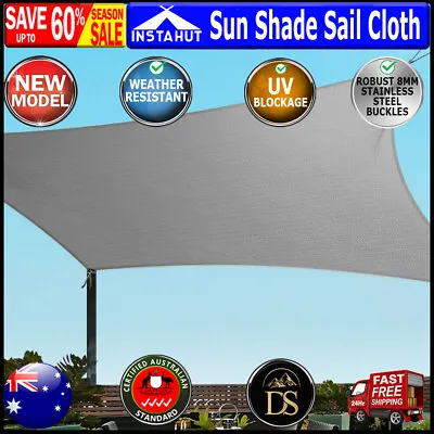 $129.25 • Buy Instahut Sun Shade Sail Cloth Shadecloth Outdoor Canopy Square 280gsm 6x6m Grey