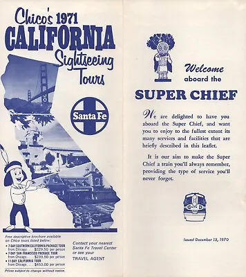 $8.10 • Buy Vintage 1971 SANTA FE Railway Chico's California BROCHURE