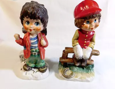 Vintage Goebel Childern Of Paris Figurines: Hitchhiker + Jockey • $24.95