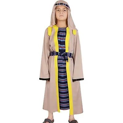 Kids Boys Xmas Nativity Shepherd Costume Villager Townspeople Joseph Costume • £9.99