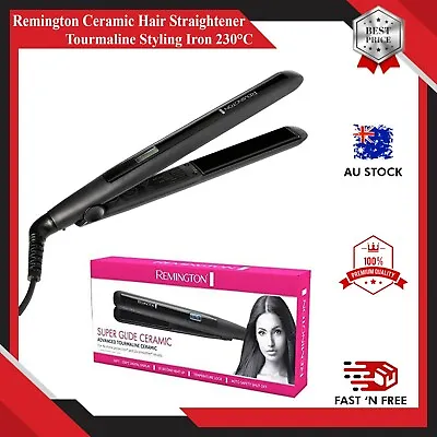 Remington SUPER GLIDE Ceramic Hair Straightener - Tourmaline Styling Iron 230°C • $47.99