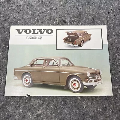 1962-1963 Volvo 122S Sedan Sales Brochure Sheet Original • $7