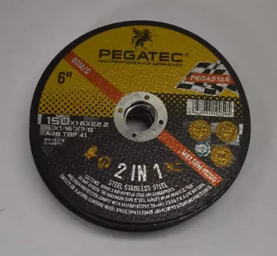 Lot Of 19 Pegatec 6  Cut Off Wheels Type 1 Grinding Cutting Discs 2 In 1 • $19.99