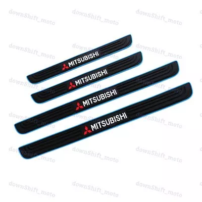 Blue/Black Rubber Car Door Scuff Sill Cover Panel Step Protector For Mitsubishi • $15.50