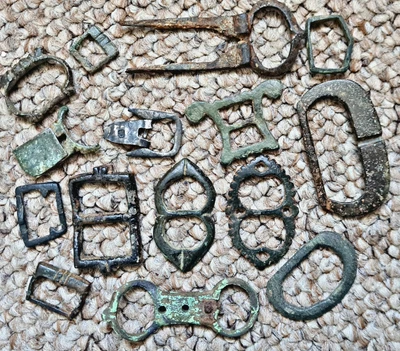 £15.99 • Buy Beautiful Collection Medieval Belt Buckles Silver Bronze Copper Detecting Find 