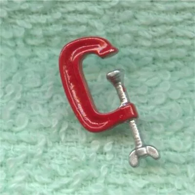 Dollhouse Red Metal C-Clamp Handpainted 1:12 Miniature Tool • $3.49