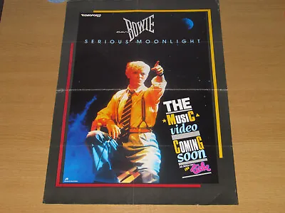 £10.99 • Buy David Bowie - Serious Moonlight Tour Video - 1983 Uk Promo Poster