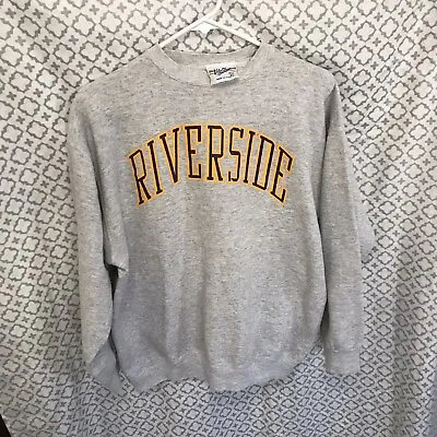Vtg 80s Riverside High School Buffalo Western NY Sweatshirt Collegiate Varsity • $22.50