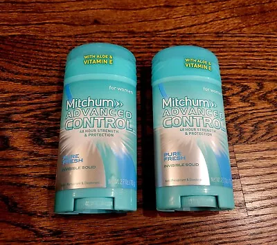 Mitchum Women Advanced Control Pure Fresh Anti-Perspirant Deodorant X 2 - New!!! • $18.99