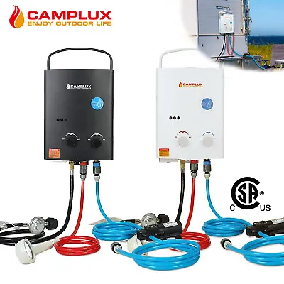 Camplux Propane Gas Hot Water Heater 1.32GPM On Demand W/Pump 2x Extension Hose • $43.99