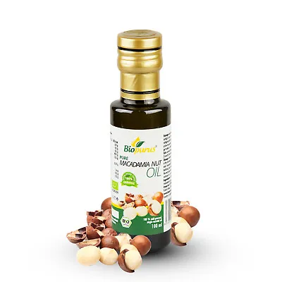 Biopurus Certified Organic Cold Pressed Macadamia Nut Oil 100ml • £15.10