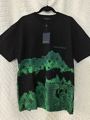 Louis Vuitton Mens Monogram T-shirt Size US S Green/black • $195.95