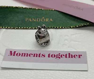 $25 • Buy Pandora Sterling Silver Retired Cat Charm 790284 Authentic Ale 925