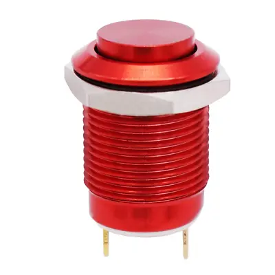 /12Mm 1/2  Waterproof Red Metal Shell Momentary Raised Top Push Button Switch DC • $17.49