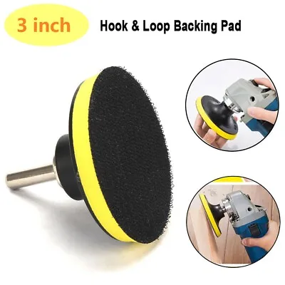 £4.78 • Buy 75mm Hook & Loop Backing Pad & Drill Attachment Sander Disc For Angle Grinder