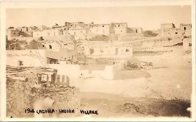 LAGUNA INDIAN VILLAGE Original Real Photo Postcard Rppc NEW MEXICO NM C1920 • $20