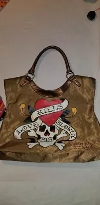 Ed Hardy Large Love Kills Slowly Purse Bag Y2k Vintage Bag • $15