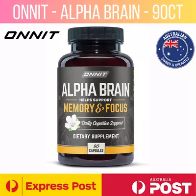 ONNIT Alpha BRAIN 90 Capsules Premium Quality  MEGA VALUE PACK - MELB STOCK • $137.95