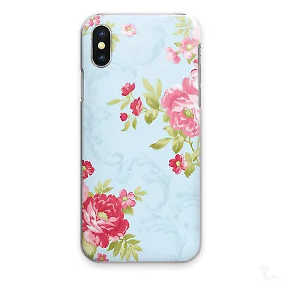 $16.98 • Buy Blue Floral Print Phone Case Rose Red Hard Cover For Apple Samsung Huawei Sony