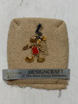Vintage Designcraft Disney Mickey Mouse Charm / Pendant Gold Tone Silver • $14.95