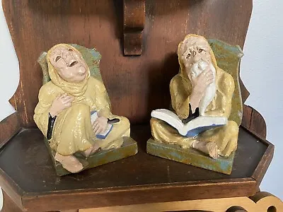 Vintage Pottery Monk Bookends Galloway Terra Cotta ? • $649