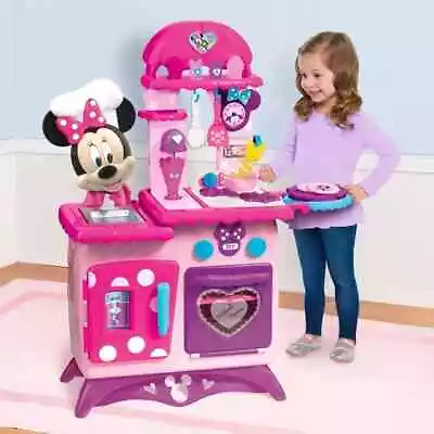 Kids Kitchen Play Set Pretend Cooking Toys Minnie Mouse Toddler Girls Gift Pink • $79.99