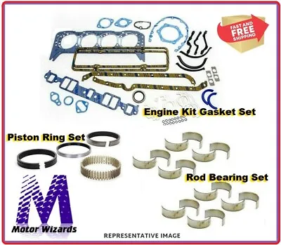 Fits Nissan 2.4 KA24DE ENGINE REBUILD RE-RING OVERHAUL KIT Rings+Rod Brgs+Gkt • $148.30