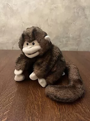 Folkmanis Monkey 10  Hand Puppet Brown Plush Toy Ape Chimp Movable Mouth Arms • $16.95