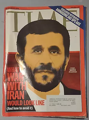 Time Magazine Sep 25 2006 Iranian President Mahmoud Ahmadinejad 04242024 • $5