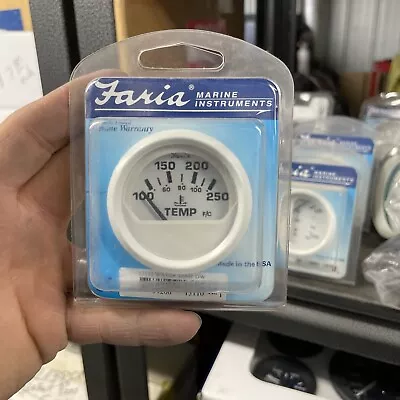 Faria Beede 13110 Dress White 2  Water Temp Gauge 100-250�F - Marine Instrument • $25