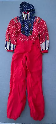 $49.88 • Buy OBERMEYER Ski Suit Women's 12 Red Snow Retro Outdoor FLAW