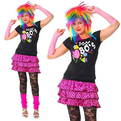 80s Top I Love The 1980s Tshirt Hen Festival Fancy Dress Costume • £7.49