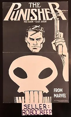 Vintage Punisher Promo Poster 1987 Marvel Comics Klaus Janson Art • $49.99