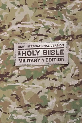 Niv Holy Bible Military Edition Compact Paperback Military Camo Comfo... • $8.05