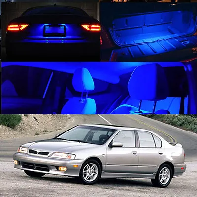 FOR : 99-02 Infiniti G20 Interior Blue Xenon LED Full Bulb Map Dome Trunk Plate • $11.49