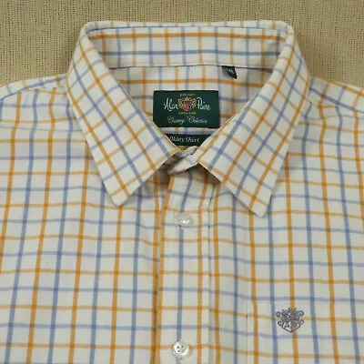 Alan Paine Mens Country Shirt Size 3XL Ilkley Check Cotton Embroidered Logo VGC • £16.95
